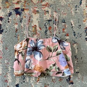 Floral Pink Crop Top